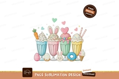 Easter treats with bunny ears and hearts milkshake Product Image 1
