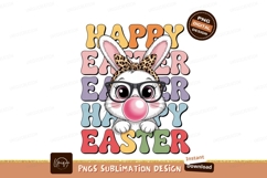 Bunny blowing pink bubblegum easter glasses Product Image 1