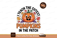 Happy Pumpkin Autumn Leaves halloween fall Product Image 1