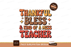 Thankful bless kind mess teacher image Product Image 1