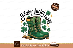 Green boots shamrocks coins SUBLIMATION Product Image 1