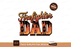 Firefighter dad flames orange yellow Product Image 1