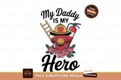 Firefighter hydrant helmet extinguisher roses image Product Image 1