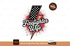 Firefighter wife lightning bolt american Product Image 1