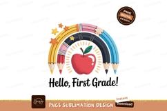 Rainbow pencils apple stars education Product Image 1