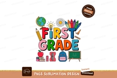 First Grade School Supplies SUBLIMATION education Product Image 1