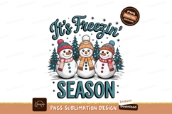 Snowmen winter friends wearing hats and scarves image Product Image 1