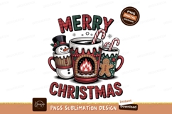 Festive holiday mugs with snowman gingerbread christmas Product Image 1