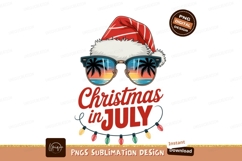 Santa hat sunglasses beach scene christmas july Product Image 1