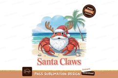 Crab santa claus beach holiday image Product Image 1