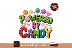 Colorful candy powered text art sweets lollipops Product Image 1