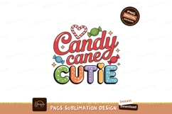 Candy cane cutie text art image Product Image 1