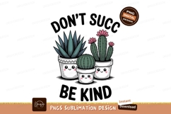 Cute potted succulents with happy faces SUBLIMATION Product Image 1
