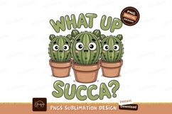 Cute cartoon cacti with funny text cactus plant Product Image 1