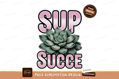 Succulent plant greeting text green pink Product Image 1