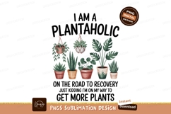 Green potted plants text art pots Product Image 1