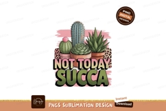 Potted cacti and succulents with text SUBLIMATION cactus Product Image 1
