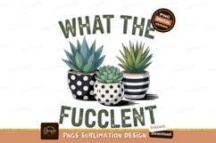 Succulent plants in patterned pots SUBLIMATION Product Image 1