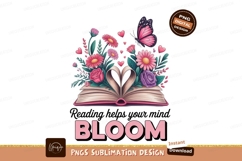 Open book with heart pages and pink flowers image Product Image 1