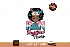 African American nurse with butterflies and stethoscope Product Image 1