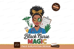 Nurse with stethoscope and medical symbols clipboard Product Image 1