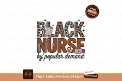 Leopard Black Nurse Medical Icons SUBLIMATION Product Image 1