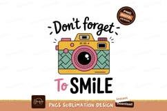 Yellow pink camera with geometric pattern teal Product Image 1