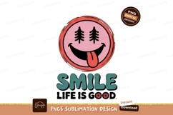Pink smiley face with trees for eyes image Product Image 1
