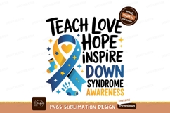 Blue yellow ribbon awareness socks heart image Product Image 1