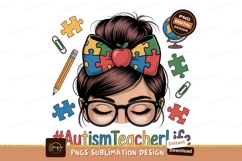 Woman with puzzle bow and apple pencil Product Image 1