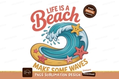 Beach wave starfish text ocean Product Image 1