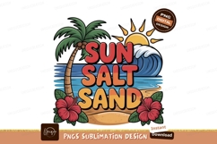 Tropical beach scene with text ocean wave Product Image 1