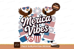 Patriotic Eagles Fireworks Flags SUBLIMATION Product Image 1