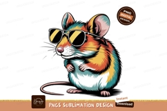Colorful Cartoon Mouse Wearing Cool Sunglasses Product Image 1