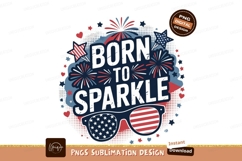Born To Sparkle Patriotic Sunglasses stars stripes Product Image 1