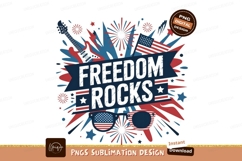 Patriotic Guitar Fireworks Sunglasses SUBLIMATION Product Image 1