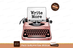 Pink typewriter writing message paper Product Image 1