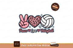 Pink peace hand heart volleyball love Product Image 1