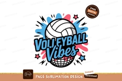Volleyball ball splash design blue pink Product Image 1
