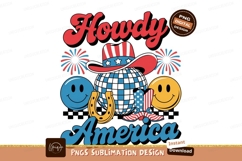 Howdy America Patriotic Celebration SUBLIMATION cowboy Product Image 1