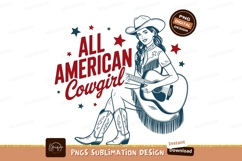 All American Cowgirl playing guitar music western Product Image 1