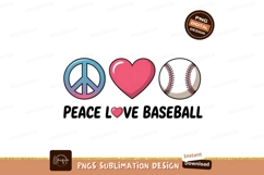 Peace Heart Baseball S U B L I M A T I O N P N G pink Product Image 1