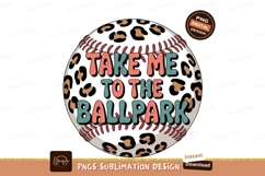 Baseball Leopard Print Text Design image Product Image 1
