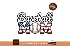 Baseball Mom American Flag image Product Image 1