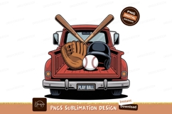 Red truck baseball equipment glove helmet Product Image 1