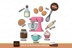 Baking ingredients and tools mixer eggs Product Image 1