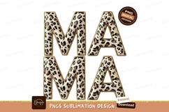 Leopard Print Mama Text Design Letters Product Image 1
