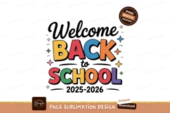 Welcome Back School Colorful Text image Product Image 1