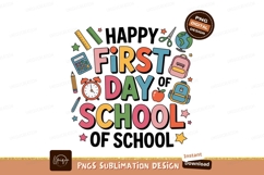Colorful school supplies celebrate first day image Product Image 1