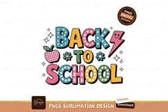 Back to school colorful letters and apple image Product Image 1